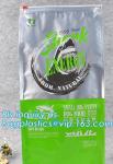 side gusset slider 15 kg pet food bag with slider zip, dog food packaging bag