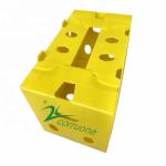 Reusable Vegetable Corrugated Boxes 2mm-11mm Thickness Yellow Green