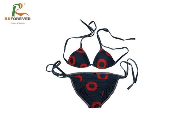 Red Circle Womens Bikini Swimsuits , Drawsting American Apparel Sublimation