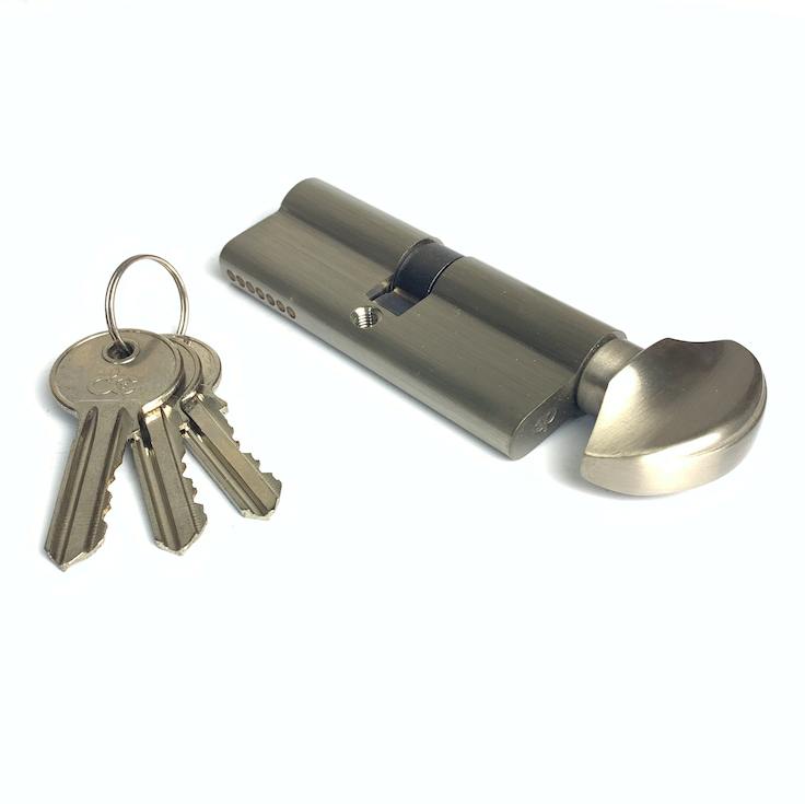 Single Open Cylinder Key Lock 80mm Door Cylinder Customized