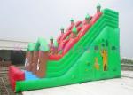 Outdoor Giant Inflatable Forest Park Theme Dry Slide Vivid Animals Around For