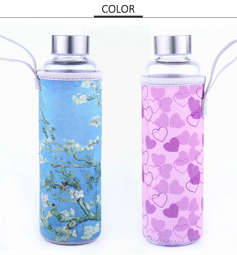 Insulated Reusable L6CM Neoprene Water Bottle Sleeve