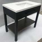 Black powder coat finish metal hotel bathroom vanity/bathroom cabinet