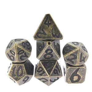 Wholesale Neat Sharp Edges Copper Black Dice Set Odorless For Collection Polyhedral from china suppliers