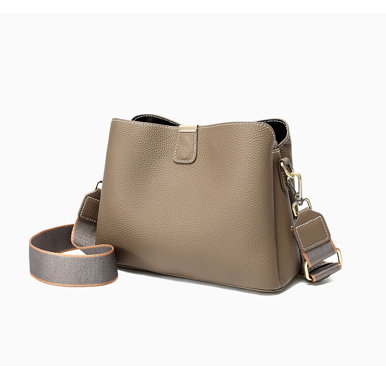 Daily Life Essential Women's Genuine Leather Tote with Fashionable Bucket Design