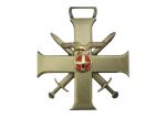 Zinc Alloy Metal Cross Sword Souvenir Badges with Antique Gold Plating, Two
