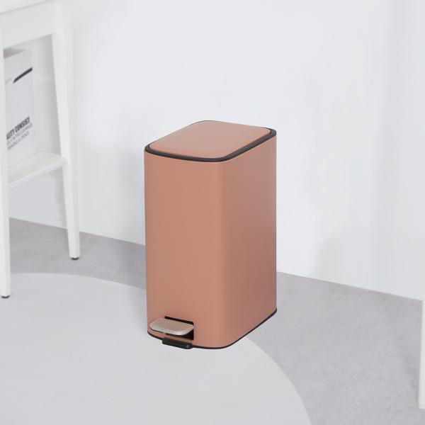 Square 11.5L Stainless Steel Soft Close Pedal Trash Bin for Living Room Office
