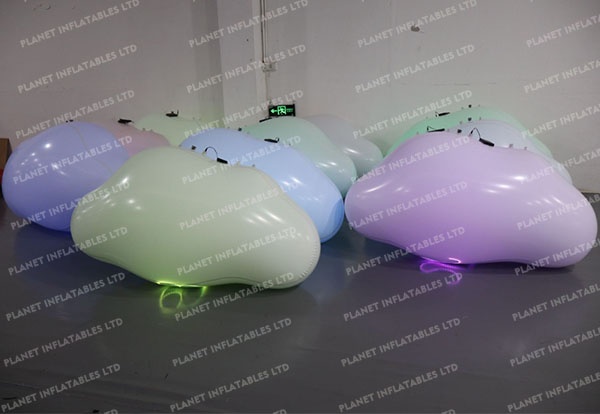 Led Lighting Inflatable Hanging Cloud Balloon Advertising Inflatable Cloud for Event Stage Decoration