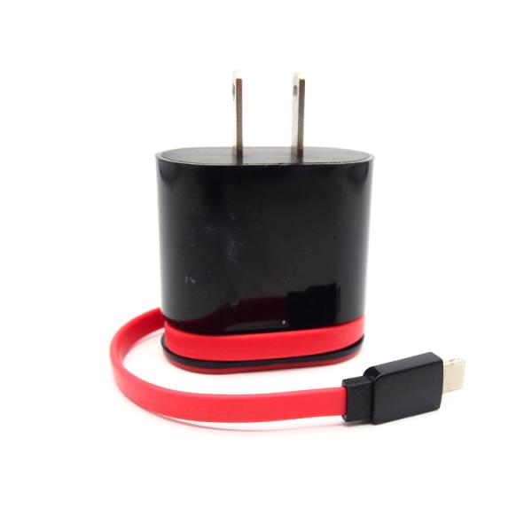 2.1A 5V Dual Port Fast Wall Charger , USB Charger Wall AdapterWith Cable