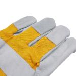 Safety Working Leather Gloves Washable Yellow Split Cowhide Work Gloves