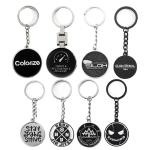 Customized Key Rings Souvenirs Car Company Logo Key Chain Zinc Alloy Black White