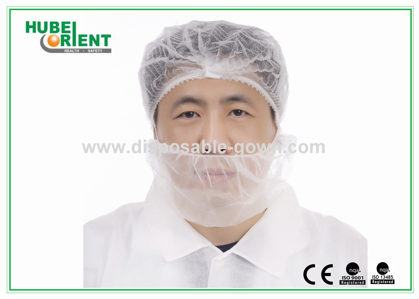 Spatter Prevention Non Woven Disposable Beard Cover With Single Elastic