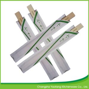 Wholesale 21cm Twins Bamboo Chopsticks with semi-closed paper sleeve from china suppliers