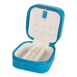 Bule Color Portable Travel Jewelry Box Custom Logo With Many Comparments Inside