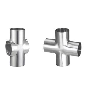 Wholesale Mirror Polishing Cross Sanitary Butt Weld Fittings For Pharmaceutical Engineering from china suppliers