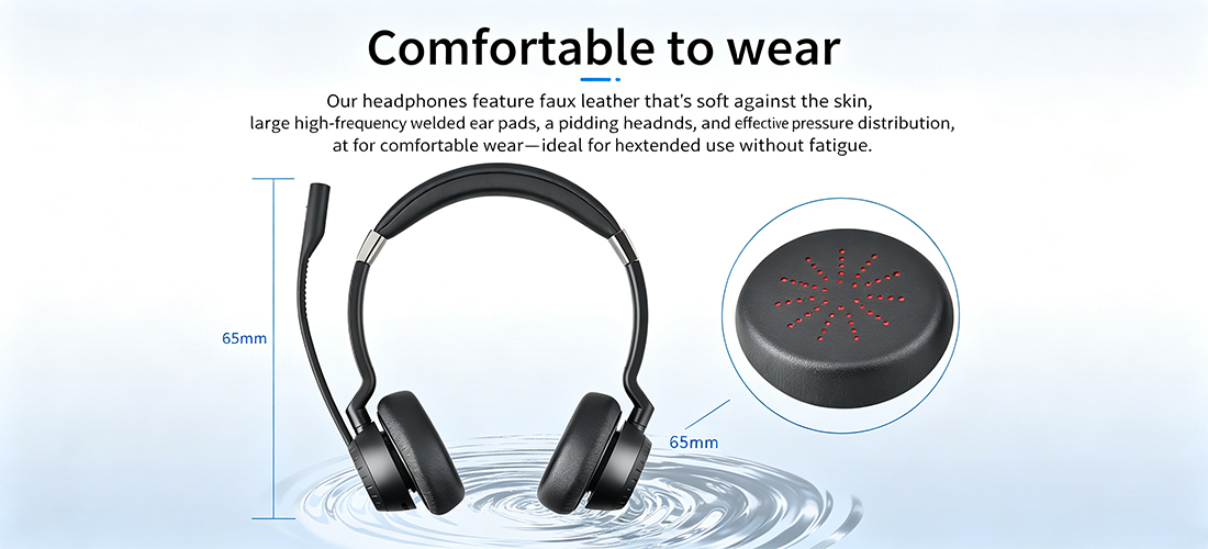 BT308 PRO Series Dual Mode Wireless Headset with Mic for PC and Mobile