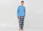 100% Cotton Slub Jersey Fabric Men'S Luxury Pajama Sets , Mens Matching Pajamas
