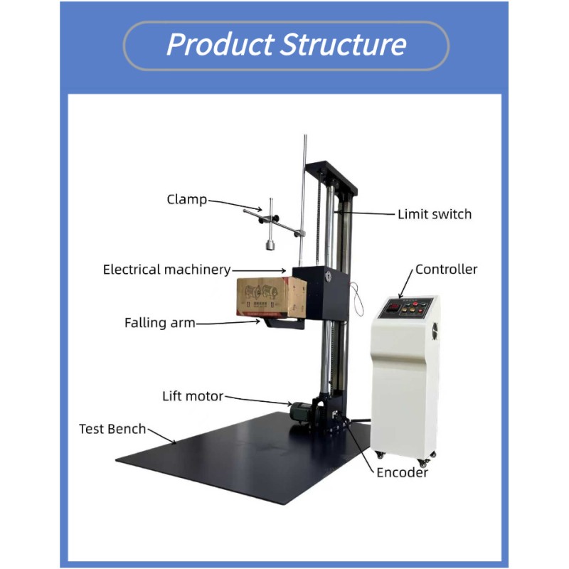 Packaging Drop Impact Tester, Single-Arm Carton Drop Impact Tester