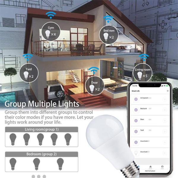 E27 B22 Wireless Light Bulb With Remote
