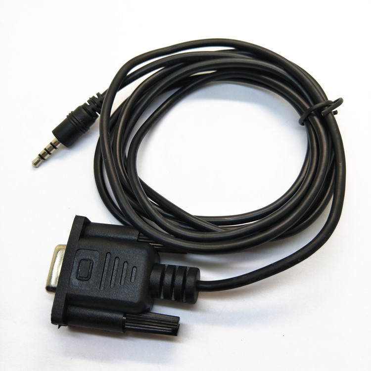 3.5mm Male Plug Cable D-sub to 3.5mm Earphone Audio Cable Shielding Braid VGA Cable