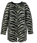 Zebra Striped Print Ladies Casual Cardigans Long Sleeve Sweater Gauge