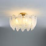 Light Luxury Ceiling Lamp Post Modern Minimalist Bedroom Lamp Creative leaf