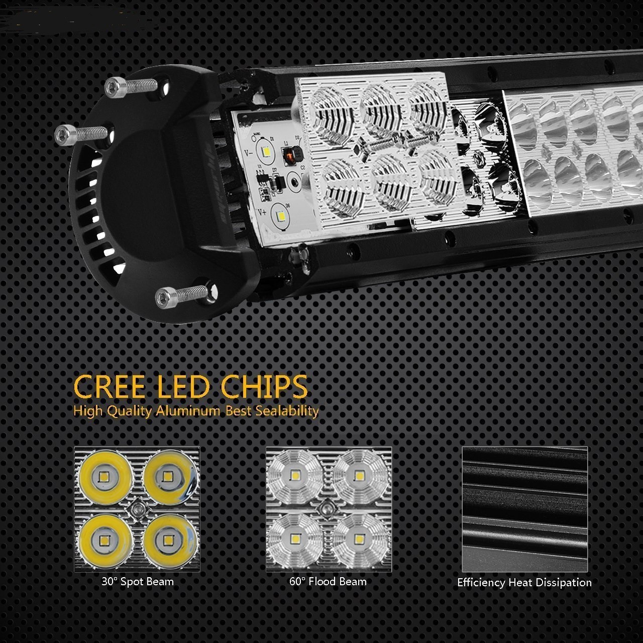 Aluminum Material Auto LED Mini LED Light Bars 3W/PCS Cree LEDS Work Light Bar IP 68
