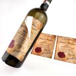 Custom Red Wine Bottle Label Waterproof Adhesive Private Logo Brand Product