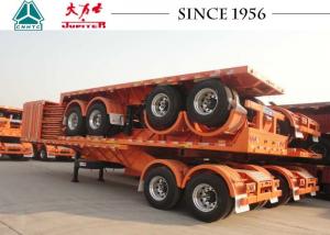 Wholesale 20FT/ 40FT Flatbed Container Trailers , Dropside Flatbed Tractor Trailer from china suppliers