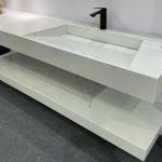 Washbasin New Italian Design White Color Sanitary Ware Bathroom Double Wash