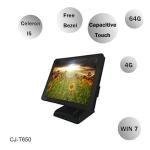 17 Inch Pos Restaurant Cash Register , Touch Screen Pos System With 8 Digital