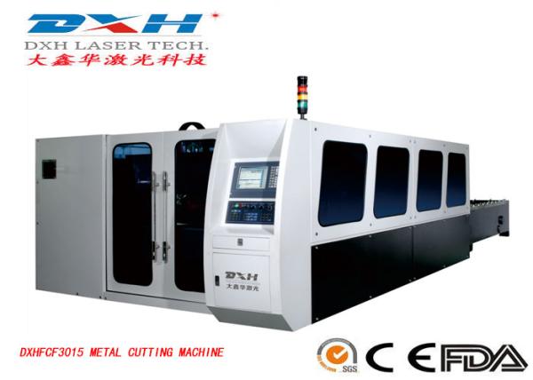 Fully Enclosed Fiber Laser Metal Cutting Machine , CNC Metal Laser Cutter PC