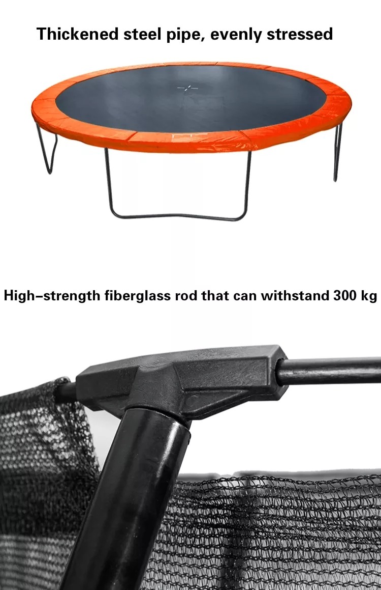 12ft Outdoor Spring Free Professional Trampoline With Enclosures With Safe Net