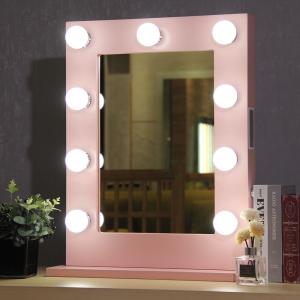 Wholesale Framed Makeup Mirror With Lights Smart Dimming Pink Led Makeup Mirror from china suppliers