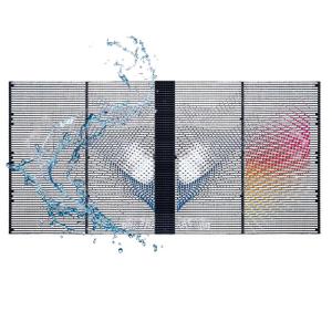 Wholesale P5.2-10.4 Outdoor Transparent LED Display 75% High Transparency 5000nits from china suppliers