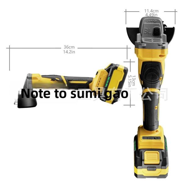 Cordless Brushless Angle Grinder - Rechargeable Lithium Battery, Compact for Home Grinding/Polishing/Cutting, Wholesale