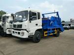 Municipal Rubbish Collection Truck , 10 Tons Dongfeng Swing Arm Garbage Disposal