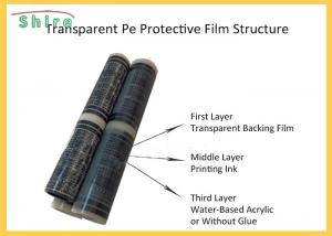 China PE Temporary Adhesive Film 24 X 200 Feet X 3 Mil Protector Film For Automotive Carpet on sale