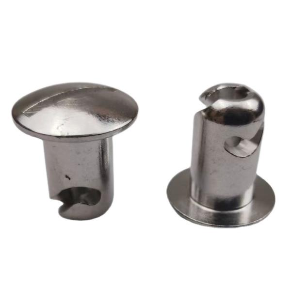 Replace/Repair Purpose Universal 7/16" *.600 Dzus Button Silver Aluminum