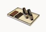 Metal Plating Golden Belt / Wallet Store Display Boxes With Steel Frame
