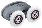 SS304 Plastic Sliding Door Rollers 30kg Capacity For Wardrobe