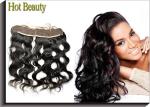 14 Inch / 16 Inch Natural Black Weft 100% Virgin Loose Wave Human Hair Shedding