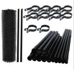Galvanized PVC Coated Metal Chain Link Fence Wholesale Black For Sale