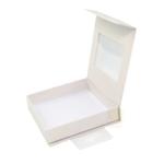 Rigid Cardboard Magnetic Closure Clear Window Gift Box Packaging Kraft Box With