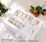 Large Clear Gift Box With Window, 13.5x9x4.1 Inches White Gift Box For Present