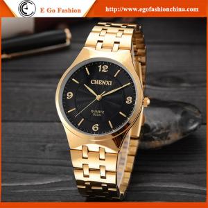 Wholesale 055A Full Gold Watch for Man Unisex Watches Stainless Steel Quartz Watch Analog Watches from china suppliers