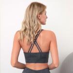 Body Fit Smoky Gray Double Layer Sports Bra / Full Figure Sports Bra 210g