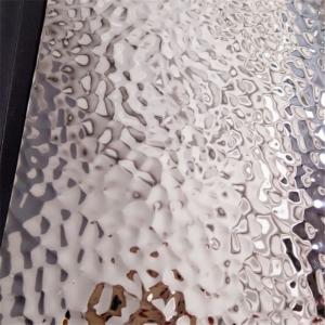 Wholesale 304 316 Grade embossed Stainless Steel Sheet hammered Mirror Finish for wall cladding from china suppliers