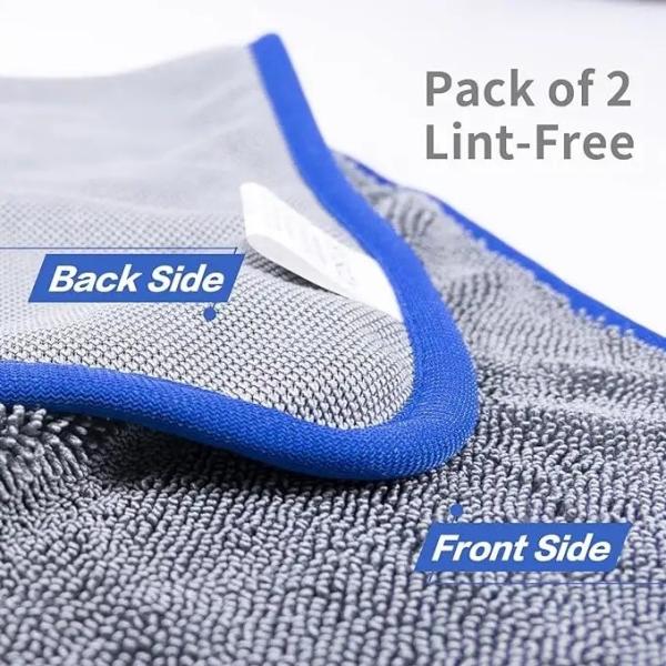 Quality KILINE Single Side Twisted Loop Super Absorbent Car Drying Towel Thick Twist Pile Soft Fiber Cleaning Cloth for sale