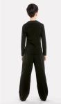 new offer latin dance clothes boy Ruffly blue white black modern dance stage